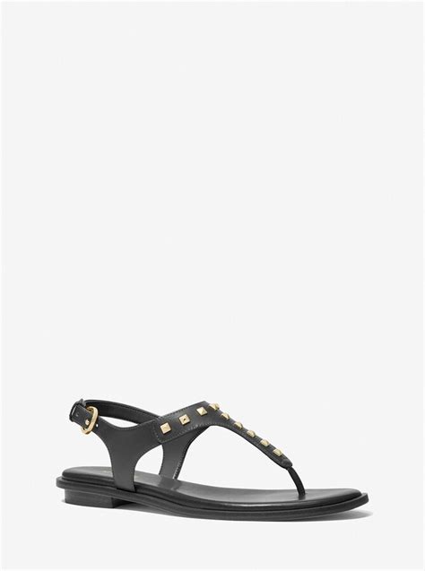 michael kors niko studded leather sandal|Michael Kors Niko Studded Leather Sandal In Black .